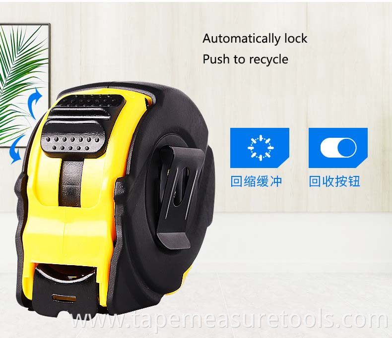 3M 5M 7.5m 10M Custom self-locking steel tape measure with logo